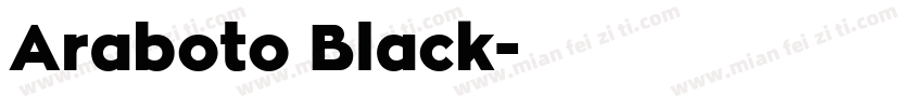 Araboto Black字体转换